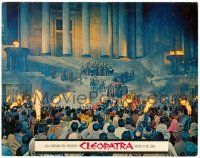1r530 CLEOPATRA roadshow LC '63 image of funeral bier on huge elaborate set with lots of extras!