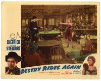 1r557 DESTRY RIDES AGAIN LC R50 sexy Marlene Dietrich pointing gun at Jimmy Stewart in bar!