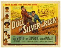 1r105 DUEL AT SILVER CREEK TC '52 Audie Murphy & Stephen McNally dared the outlaw guns!
