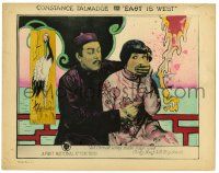 1r573 EAST IS WEST LC '22 Warner Oland w/hand over Asian Constance Talmadge's mouth!