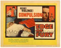 1r110 EDGE OF FURY TC '57 a night of tension, a moment of madness, a story of violence!