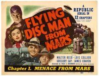 1r131 FLYING DISC MAN FROM MARS chapter 1 TC '50 Republic sci-fi serial, Menace from Mars!
