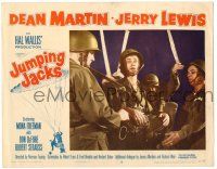 1r687 JUMPING JACKS LC #6 '52 great image of terrified Army paratrooper Jerry Lewis!