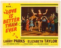 1r714 LOVE IS BETTER THAN EVER LC #7 '52 image of sexy Elizabeth Taylor dancing w/kids!