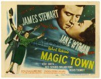 1r234 MAGIC TOWN TC '47 pollster James Stewart, Jane Wyman, directed by William Wellman!
