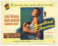 1r235 MAGNIFICENT OBSESSION TC '54 blind Jane Wyman w/Rock Hudson, Douglas Sirk directed!