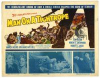 1r239 MAN ON A TIGHTROPE TC '53 directed by Elia Kazan, pretty circus performer Terry Moore!