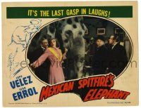 1r739 MEXICAN SPITFIRE'S ELEPHANT LC '42 Lupe Velez & Leon Errol with spotted elephant!