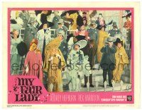 1r759 MY FAIR LADY LC #5 '64 Audrey Hepburn & Rex Harrison excited at the horse races!