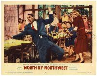 1r785 NORTH BY NORTHWEST LC #8 '59 Alfred Hitchcock, Eva Marie Saint shoots at Cary Grant in cafe!