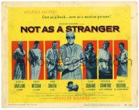 1r274 NOT AS A STRANGER TC '55 doctor Robert Mitchum, Olivia De Havilland, Frank Sinatra!
