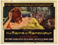 1r317 RAINS OF RANCHIPUR TC '55 Lana Turner, Richard Burton, rains couldn't wash their sin away!