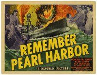 1r322 REMEMBER PEARL HARBOR TC '42 Don Red Barry gets vengeance, artwork of kamikaze plane & ship!