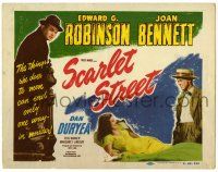1r339 SCARLET STREET TC R49 Fritz Lang film noir, Edward G. Robinson, Joan Bennett, Dan Duryea