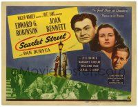 1r338 SCARLET STREET TC '45 Fritz Lang classic noir, Edward G. Robinson, Joan Bennett, Dan Duryea