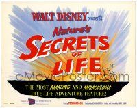 1r347 SECRETS OF LIFE TC '56 Disney's most amazing & miraculous True Life Adventure feature!