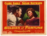 1r887 SOLDIER OF FORTUNE LC #3 '55 Edward Dmytryk, Clark Gable, sexy Susan Hayward!