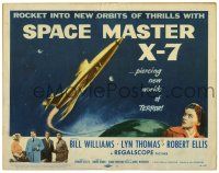 1r369 SPACE MASTER X-7 TC '58 Bill Williams, Lyn Thomas, satellite terror strikes the Earth!