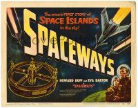 1r370 SPACEWAYS TC '53 Hammer sci-fi, the screen's 1st story of the space islands in the sky!