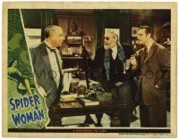 1r903 SPIDER WOMAN LC '44 Basil Rathbone looks on as Arthur Hohl shakes his umbrella at Nigel Bruce!