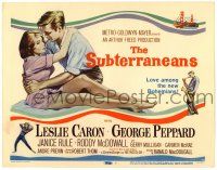 1r377 SUBTERRANEANS TC '60 from Jack Kerouac novel, art of sexy Leslie Caron & George Peppard!