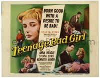 1r382 TEENAGE BAD GIRL TC '57 sexy smoking Sylvia Syms was born good with a desire to be bad!