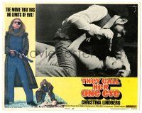 1r938 THEY CALL HER ONE EYE LC #2 '74 wild cult classic, Christina Lindberg attacked!