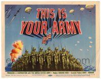 1r390 THIS IS YOUR ARMY TC '54 patriotic military image of soldiers marching in formation!