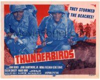 1r395 THUNDERBIRDS TC R58 cool art of WWII soldiers John Derek & John Barrymore!