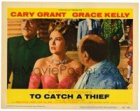 1r952 TO CATCH A THIEF LC #3 '55 close up of Grace Kelly with jewels & cool hair, Alfred Hitchcock
