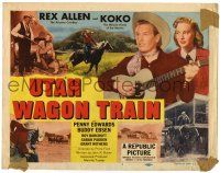 1r416 UTAH WAGON TRAIN TC '51 Penny Edwards, Buddy Ebsen, cowboy Rex Allen!