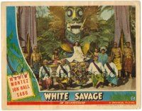 1r988 WHITE SAVAGE LC '43 great image of sexy Maria Montez w/native cast!