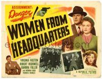 1r429 WOMEN FROM HEADQUARTERS TC '50 Virginia Huston, Robert Rockwell, assignment: danger!