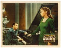 1r997 YOU WERE MEANT FOR ME LC #6 '48 image of pretty Jeanne Crain w/Oscar Levant at piano!