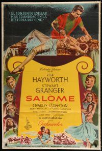 1s156 SALOME linen Argentinean '53 sexy reclining Rita Hayworth romanced by Stewart Granger!