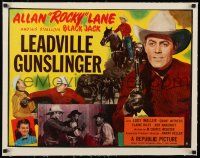 1s054 LEADVILLE GUNSLINGER linen style A 1/2sh '52 images of Allan Rocky Lane & his horse Black Jack