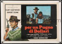 1s180 FISTFUL OF DOLLARS linen Italian photobusta R76 Clint Eastwood & Marianne Koch, Sergio Leone!