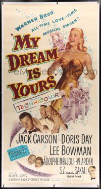 1w057 MY DREAM IS YOURS linen 3sh '49 Jack Carson, Doris Day, Lee Bowman, Adolphe Menjou, Curtiz!