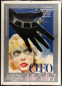 1w011 CLEO FROM 5 TO 7 linen Italian 2p '62 Agnes Varda classic, cool Nano art of Corinne Marchand!