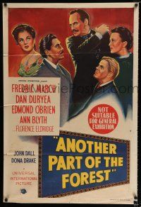 1y471 ANOTHER PART OF THE FOREST Aust 1sh '48 Fredric March, Ann Blyth, from Hellman's play!