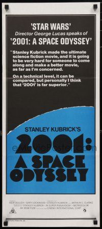 1y696 2001: A SPACE ODYSSEY Aust daybill R78 George Lucas says it's better than Star Wars!