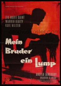 1y278 ALL FALL DOWN German '62 Warren Beatty, Eva Marie Saint, fantastic different sexy artwork!