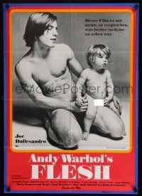 1y281 ANDY WARHOL'S FLESH German '70 naked Joe Dallesandro & infant by Francesco Scavullo!