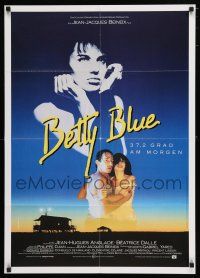 1y290 BETTY BLUE German '86 Jean-Jacques Beineix, close up of pensive Beatrice Dalle in sky!