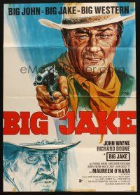 1y291 BIG JAKE German '71 cool Klaus Dill art of Richard Boone & John Wayne!