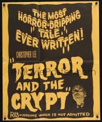 1y024 TERROR IN THE CRYPT New Zealand '63 Christopher Lee, Terror and the Crypt!