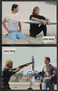 1y051 POINT BREAK set of 9 French LCs '91 Keanu Reeves & Patrick Swayze, Lori Petty, extreme!