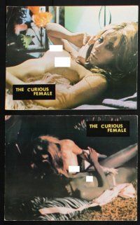 1y014 CURIOUS FEMALE set of 7 Italian LCs '69 X-rated sci-fi, many sexy images!