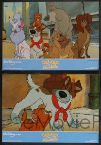 1y033 OLIVER & COMPANY set of 16 Spanish LCs '88 Walt Disney cats & dogs in New York City!