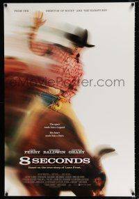 1z027 8 SECONDS int'l 1sh '94 James Rebhorn, cool image of Luke Perry as Lane Frost!